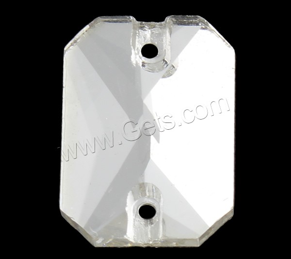 ガラス コネクタ, 八角形, 異なるサイズの選択 & 切り面 & 1/1 ループ, 無色, 穴:約 1mm, 1000パソコン/バッグ, 売り手 バッグ