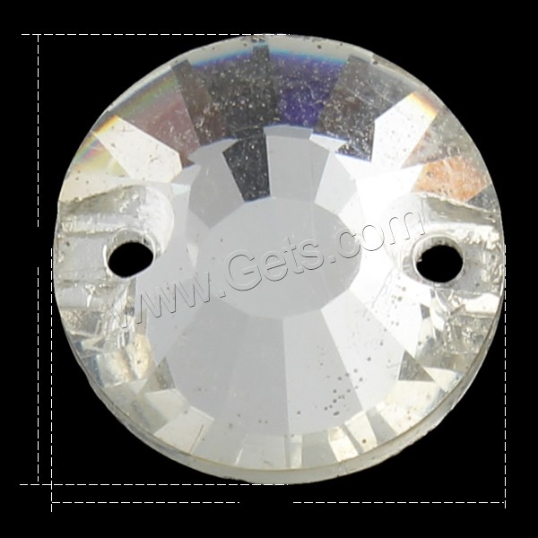 ガラス コネクタ, 楕円, 異なるサイズの選択 & 切り面 & 1/1 ループ, 透明色（例えばガラス）, 穴:約 1mm, 売り手 バッグ