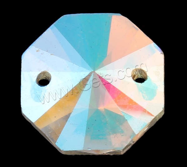 ガラス コネクタ, 八角形, 異なるサイズの選択 & 切り面 & 1/1 ループ, 無色, 穴:約 1mm, 1000パソコン/バッグ, 売り手 バッグ