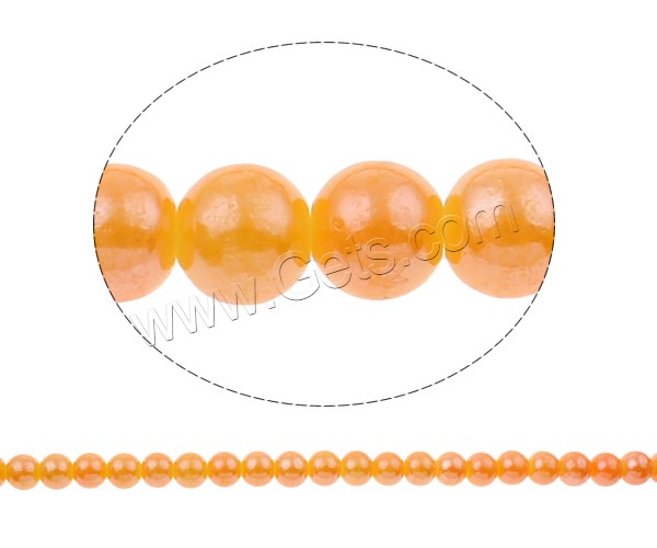 Glass Beads, Round, colorful plated, different size for choice, more colors for choice, Hole:Approx 1mm, Length:Approx 31.8 Inch, Sold By Strand