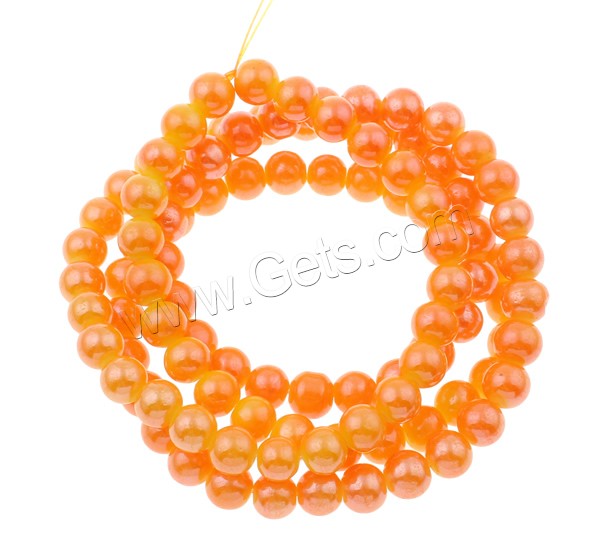 Glass Beads, Round, colorful plated, different size for choice, more colors for choice, Hole:Approx 1mm, Length:Approx 31.8 Inch, Sold By Strand