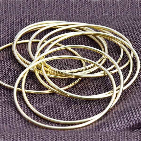 Brass Bangle, 18K gold plated, different size for choice, Inner Diameter:Approx 60mm, Length:Approx 7.5 Inch, Sold By PC