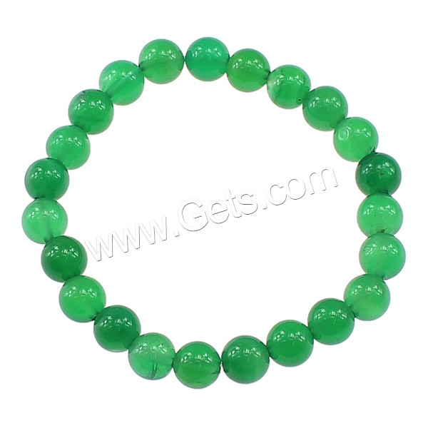 Green Agate Bracelets, natural, more sizes for choice, Length:Approx 7.5 Inch, Sold By Strand