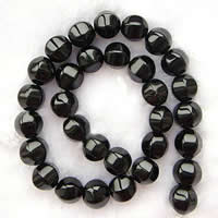 Natural Black Agate Beads, Round, faceted, 12mm Approx 1.2mm Inch 