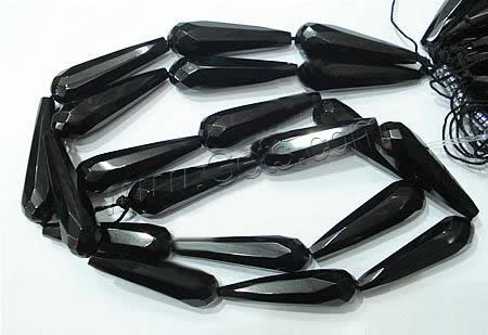 Natural Black Agate Beads, Teardrop, more sizes for choice & faceted, Length:Approx 16 Inch, Sold By Strand