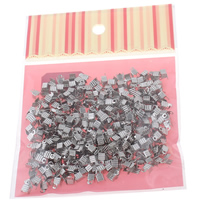 Iron Cord Tips, platinum color plated, nickel, lead & cadmium free Approx 1mm 