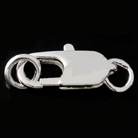 Brass Lobster Claw Clasp, Rectangle, plated Approx 3mm 
