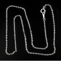 Cadena de collar de cable enlazado de latón, metal, chapado, cadena oval, más colores para la opción, libre de níquel & cadmio, 2x1.5x0.3mm, longitud:32 Inch, Vendido por Sarta