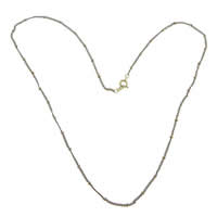 Messing Kabel-Verbindungs-Halsketten-Kette, plattiert, Oval-Kette, keine, 2.3x0.8mm, 2x1.4x0.3mm, Länge:18 ZollInch, verkauft von Strang