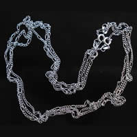 Латунная Цепочка "Кабель" для ожерелья
, Латунь, Платиновое покрытие платиновым цвет, твист овал, 2mm, длина:17 дюймовый, продается Strand