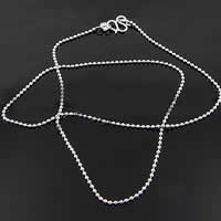 Brass Cable Link Necklace Chain, plated, ball chain 1.5mm,10mm Inch 