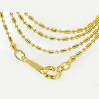 Brass Cable Link Necklace Chain, plated, ball chain 1.2mm Inch 