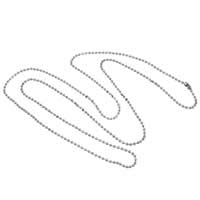 Cadena de collar de cable enlazado de latón, metal, chapado, cadena de la bola, más colores para la opción, 1.5mm, longitud:24 , Vendido por Sarta