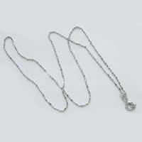 Brass Cable Link Necklace Chain, plated, ball chain 1mm Inch 