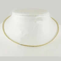 Brass Cable Link Necklace Chain, plated, snake chain Inch 