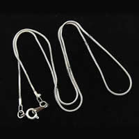Messing Kabel-Verbindungs-Halsketten-Kette, plattiert, Schlangekette, keine, 1mm, Länge:18 ZollInch, verkauft von Strang