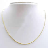 Латунная Цепочка "Кабель" для ожерелья
, Латунь, Другое покрытие, змея цепи, Много цветов для выбора длина:16 дюймовый, продается Strand