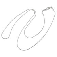 Brass Cable Link Necklace Chain, plated, snake chain nickel & cadmium free, 1.2mm,12mm Approx 20 Inch 