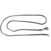 Cadena de collar de cable enlazado de latón, metal, chapado, cadena de la serpiente, más colores para la opción, 2mm, longitud:aproximado 16.5 Inch, Vendido por Sarta