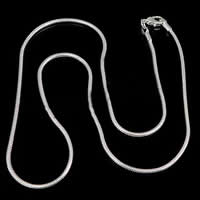 Cadena de collar de cable enlazado de latón, metal, chapado, cadena de la serpiente, más colores para la opción, 2mm, longitud:aproximado 19.6 Inch, Vendido por Sarta