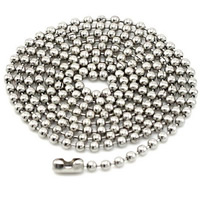 Сталь титан цепь Ожерелье, нержавеющая сталь, различной длины для выбора & мяч цепь, оригинальный цвет, 2mm, продается Strand