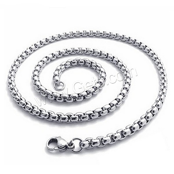 Titan Stahl Kette Halskette, Edelstahl, verschiedene Größen vorhanden & Kastenkette, originale Farbe, Länge:ca. 16.5 ZollInch, verkauft von Strang
