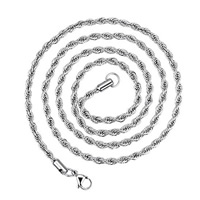 Titan Stahl Kette Halskette, Edelstahl, verschiedene Größen vorhanden & Seil-Kette, originale Farbe, 2mm, verkauft von Strang