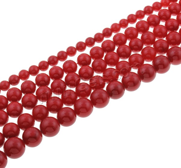 South Sea Shell Beads, Round, natural, different size for choice, red, Grade AAA, Hole:Approx 1mm, Length:Approx 15.7 Inch, Sold By Strand