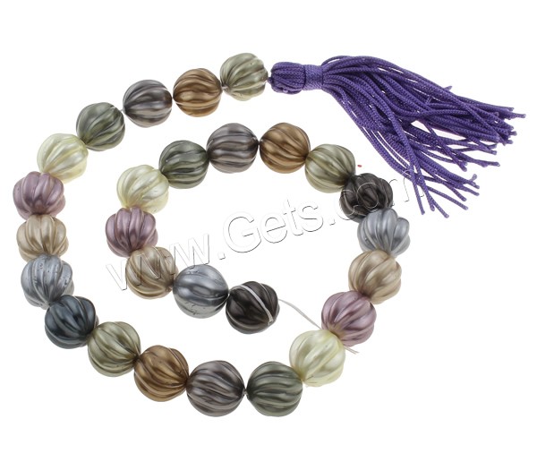 South Sea Shell Beads, with Nylon Cord, Round, natural, different size for choice & corrugated, mixed colors, Grade AAA, Hole:Approx 1mm, Length:Approx 16 Inch, Sold By Strand