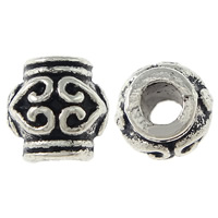 Stainless Steel Large Hole Beads, Lantern, blacken Approx 2.5mm 