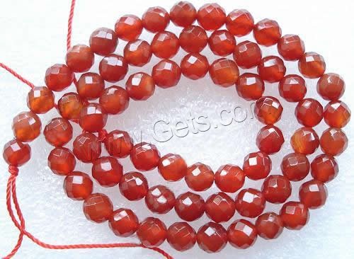 Natural Red Agate Beads, Round, Customized & more sizes for choice & faceted, Hole:Approx 1-2mm, Length:Approx 15.5 Inch, Sold By Strand
