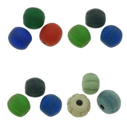 Frosted Lampwork Beads