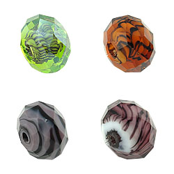 Faceted Lampwork Beads
