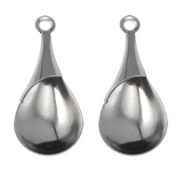 Stainless Steel Pendant Setting, Teardrop, original color Approx 2mm, Inner Approx 