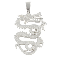 Stainless Steel Animal Pendants, Dragon, original color Approx 