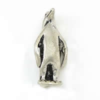 Tierische Messing Anhänger, Pinguin, plattiert, Schwärzen, keine, 15x7x7mm, Bohrung:ca. 0.5mm, 1000PCs/Tasche, verkauft von Tasche