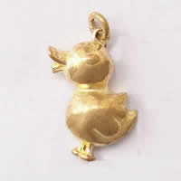 Animal Brass Pendants, Duck, plated Approx 4.5mm 