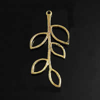 Brass Leaf Pendants, plated approx Approx 1.5mm 