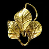 Brass Leaf Pendants, plated, twist Approx 