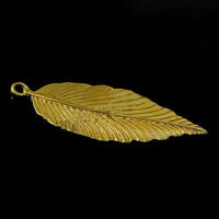 Brass Leaf Pendants, plated Approx 2mm 