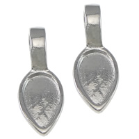 Stainless Steel Glue on Bail, 316 Stainless Steel, Teardrop, original color Approx 3mm, Inner Approx 