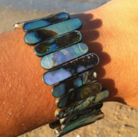 Abalone Shell Bracelets, Rectangle, 7x27-32mm Approx 8 Inch, Approx 