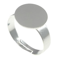 Латунная основа для кольца, Латунь, Другое покрытие, Много цветов для выбора, 12mm, размер:7, продается PC
