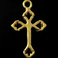 Brass Cross Pendants, plated, hollow Approx 1.5mm 