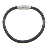 Cowhide Bracelets, 316 stainless steel magnetic clasp 5mm 
