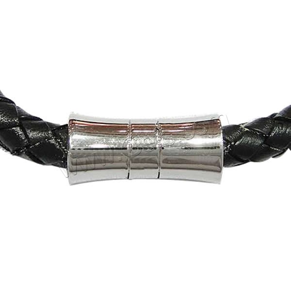Cowhide Bracelets, 316 stainless steel clasp, different length for choice, more colors for choice, 6mm, Sold By Strand