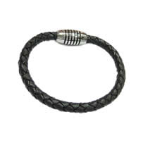Cowhide Bracelets, 316 stainless steel clasp 6mm 