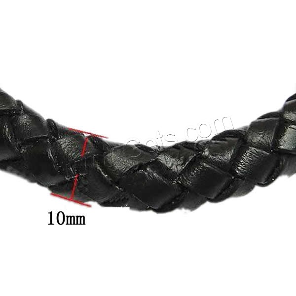 Rindsleder-Armbänder, Kuhhaut, 316 Edelstahl Verschluss, unterschiedliche Länge der Wahl, 10mm, verkauft von Strang