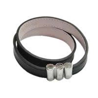 Cowhide Bracelets, 316 stainless steel clasp Inch 