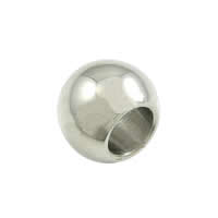 perles de grand trou en inox , Acier inoxydable 316, rondelle, couleur originale Environ 6mm, Vendu par PC